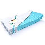 MSS e.K. Aqua Deluxe - 7 Zonen Wellness Kaltschaummatratze - 140 x 200 x 16 cm (Kernhöhe 14 cm) -...