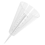 UPKOCH Konischer Regenmesser mit Doppelskala Transparenter Kunststoff Messbecher für Garten und...