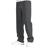 KBOPLEMQ Jogginghose Herren Breite Baggy Sweatpants Baumwolle Elastische Taille Sweathose Hose...