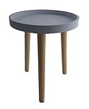 Spetebo Deko Holz Tisch 36x30 cm - grau - Kleiner Beistelltisch Couchtisch Sofatisch