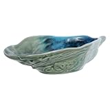 LABRIMP Keramik Teller Austernschalenform Salatteller Dessertteller Geschirrtablett für Zuhause und...