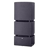 Regentonne eckig Regenwassertank Jumbo 800 Liter schwarz aus UV- und witterungsbeständigem...