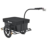 Juskys Fahrradanhänger 90 Liter - Lastenanhänger mit Kupplung, Deichsel — Anhänger für Fahrrad...