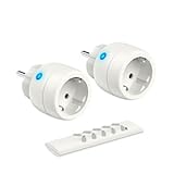 Funksteckdosen mit Fernbedienung,TÜV-zertifiziert, 10A,2300W, Reichweite 30m, Funkschalter Set...
