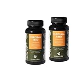 Lunatura Curcuma Trio | Kurkuma Kapseln mit Curcumin | Hochdosiert & Fermentiert | Angereichert mit...