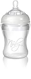 Nuby NT67017 - Natural Touch Weithalsflasche aus Silikon 210 ml, mit Soft-Flex Flaschensauger aus...