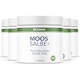 BIOVANA Moossalbe Plus – Moossalbe gegen Falten (1 Flasche je 100 ml) – Mooscreme fürs Gesicht...