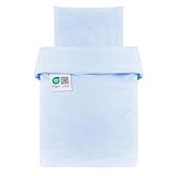 MAKIAN Baby Bettwäsche Set - 80x80 cm / 35x40 cm - 2-teilige Kinderbettwäsche aus 100% Baumwolle...