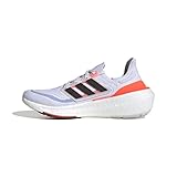 adidas Herren Ultraboost Light Sneaker, FTWR White/core Black/solar red, 45 1/3 EU