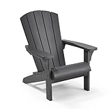 Keter 17208310a Allibert by Troy Adirondack Chair, Outdoor Gartenstuhl aus Kunststoff, Wetterfest,...