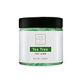 HERBORGANIC HerbOrganic Antibakterielles Fußpeeling mit Teebaumöl – 200 g – Peelt, spendet...