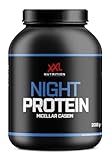 XXL Nutrition - Night Protein - Micellar Casein Protein Pulver - Hochwertiges Kasein Eiweißpulver -...
