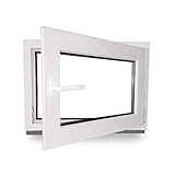 Kellerfenster - Kunststoff - Fenster - innen weiß/außen weiß - BxH: 50 x 40 cm - 500 x 400 mm -...