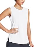 BALEAF Damen Tank Tops ärmellose sportliche Tops Loose Fit Running Shirts High Neck Yoga Gym...