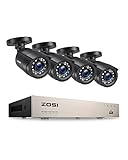 ZOSI 1080P Aussen Überwachungskamera Set 8CH 5MP Lite DVR mit 4 Outdoor 1080P Sicherheitskamera...