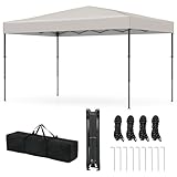 FANTASK Faltpavillon Pavillon 3x3M, Pop up Gartenpavillon Höhenverstellbar mit Tragetasche, UV50+,...