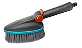 Gardena Cleansystem Handbürste M Soft: Reinigungsbürste mit Schlauchanschluss, für kleinere und...