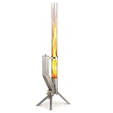 GARDENFLARE Feuerrohr Klassik – Edelstahl Feuersäule und Pelletfackel für Tolles Ambiente-Feuer...