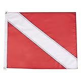 Dawafit Tauchflagge Boot Signalflagge Schnorcheln Boot Signal Floater Flagge für Unterwasser...