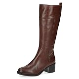 CAPRICE Damen Hohe Stiefel mit Absatz Airmotion aus Leder Blockabsatz Weite G, Braun (Cognac Nappa),...