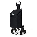 VOUNOT® Einkaufstrolley Treppensteiger, Trolly Einkaufswagen Klappbar, Hackenporsche mit 3 Räder,...
