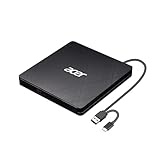 acer Externes CD/DVD-Laufwerk für Laptop, USB 3.0 Typ-C CD DVD +/-RW Laufwerk Brenner DVD Player,...