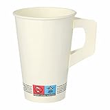 VEPATIM 80 Henkelbecher Kaffeebecher weiß Pappe beschichtet 200 ml