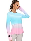 Blingfit Damen-Workout-Tops, langärmelig, Laufen, Wandern, athletisches Fitnessstudio, leicht, LSF...