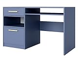 Schreibtisch Bado 2, Arbeitstisch mit Schublade und Fächer, Laptoptisch, Bürotisch,...