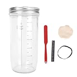 Naroote Sauerteig-Starter-Set, Sauerteig-Starterglas, Sauerteig-Brot-Backzubehör, 24-Unzen-Glas,...