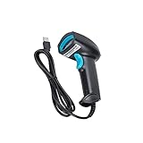 BAFOVY Barcode-Scanner, Langlebiger USB-Handleser, 360-Grad-Lesung, Wasser- und Staubdicht, Ideal...