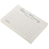 ULTECHNOVO 50 Blatt Elegante Gedenkkarten aus Papier mit Umschlägen Kleine Kirchenkarten für Feier...