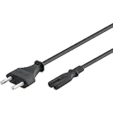 Goobay 95039 Euro Netzkabel 2 polig Eurostecker Typ C & C7 Buchse universelles Stromkabel Eurokabel...