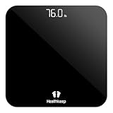 Healthkeep Personenwaage Digital mit LED-Display, Körperwaage mit Hochpräzisions-Sensoren,...