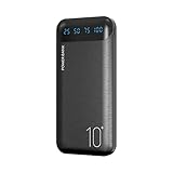 Power Bank 10000mAh Handy Tragbares Ladegerät Externer Akku Pack mit 2 USB 2.4A Ausgängen und USB...