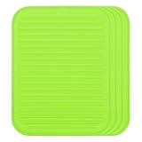 QUARKZMAN 4 Stück Silikon Geschirrtrocknungsmatte 9' x 12' Silikon Untersetzer Für Heiße Töpfe...