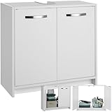 tectake® Waschbeckenunterschrank, Waschtisch Unterschrank, Badschrank für unter Waschbecken,...