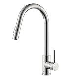 Niederdruck Armatur Küche Ausziehbar APPASO, Küchenarmatur mit 3 Anschlüssen, Wasserhahn Küche...
