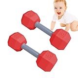 Hantel Rassel - 2-teiliges Hanteltrainings-Spielzeug | Leichtes Fitnessstudio Beißring mit...