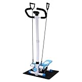 Mini Steppe 150kg Tragkraft, Fitness Fitness-Stepper mit Echtzeit-Display Widerstandsbändern...