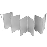 Zusammenklappbarer Windschutz für Outdoor-, 9 Paneele, Aluminium, Windschutz für Campingkocher,...
