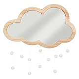 Atmosphera - Spiegel Nuage Holz - 40x36 cm - Beige