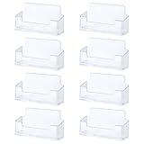 IETWATE 8 Stück Visitenkartenhalter, Kunststoff Visitenkartenständer, Transparente Business Card...