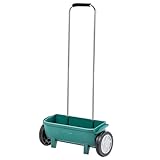 KADAX Streuwagen 12L, Düngerstreuer mit Rädern, Streuer für gleichmäßiges Ausbringen von...