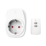 HBN 1X Funksteckdosen mit 1 Fernbedienung, 16A/3.680W Ferngesteuerte Stecker für Innen...