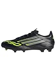 adidas Unisex F50 League Firm Ground Football Boots, Core Black/Iron Metallic/Lucid Lemon, 42 EU