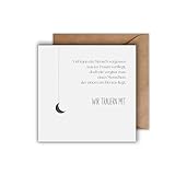 Trauer Karte mit Umschlag - einfühlsame Trauerkarte Der Sichel mit Spruch aufrichtige...