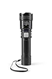 EASYmaxx LED Taschenlampe wiederaufladbar mit USB-C & Zoom | 3 Lichtmodi, extra hell, lange Laufzeit...