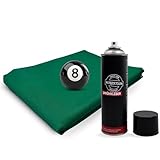 Winsport Billardtuch Arizona grün inkl. Sprühkleber Set, Coupon 350x150cm für Spielfläche bis...