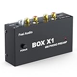 Fosi Audio Box X1 Phono Vorverstärker für MM Plattenspieler Mini Stereo Audio HiFi...